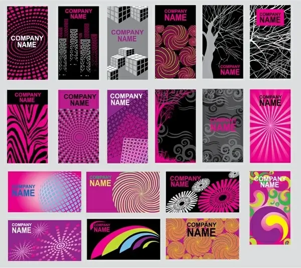 purple abstract design vector clip card