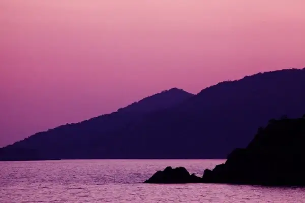 purple mountain sunset