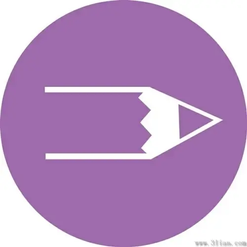 purple pencil icon vector