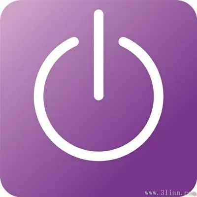 purple shutdown flag icon vector