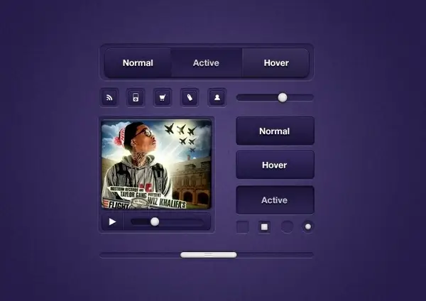 Purple UI Elements