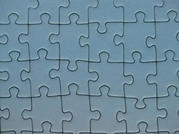 puzzle pieces of the puzzle memory cards covered with