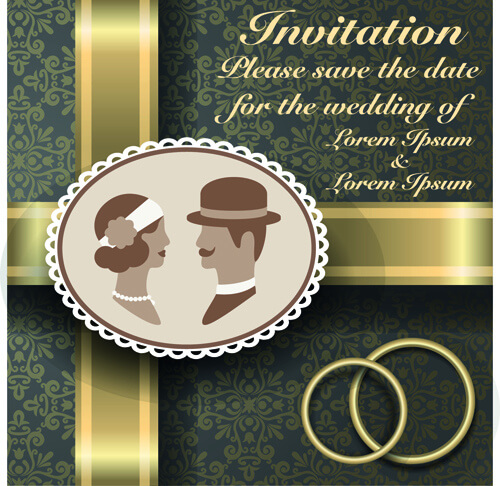 qrnate floral pattern wedding invitations vector