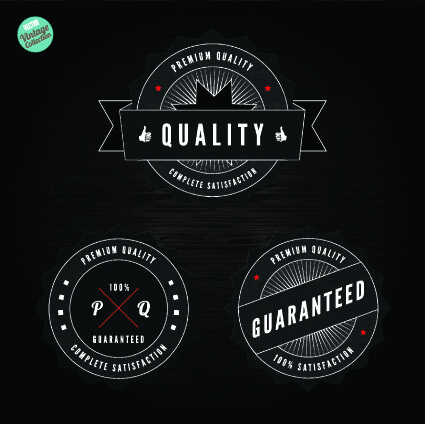 quality and guaranteed black label design elements