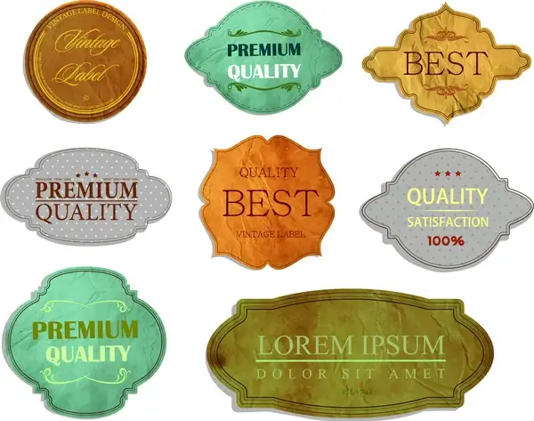 quality certification vintage labels collection