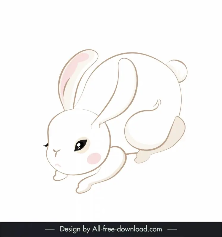 rabbit icon cute cartoon design handdrawn sketch 