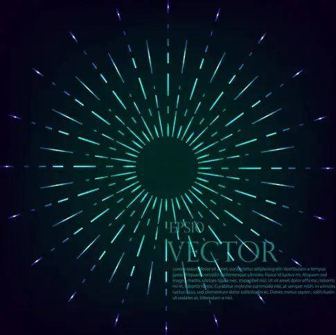 radiation effects circle vector background