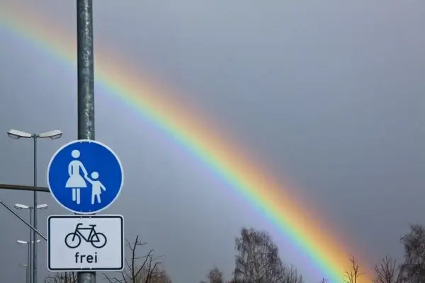 rainbow atmospheric optical phenomena bow shaped strip lighting