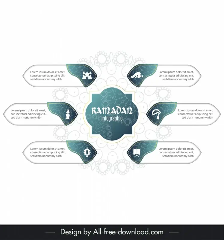 ramadan infographic design template elegant symmetry