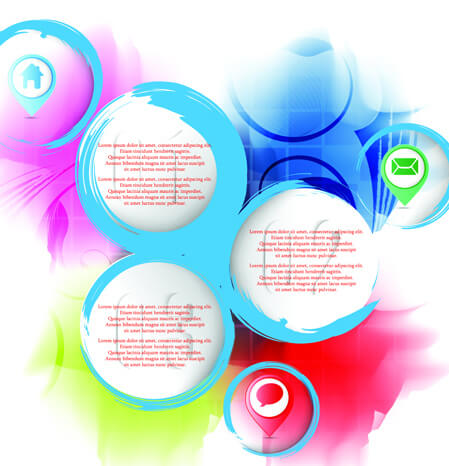 range circle for text template vector background