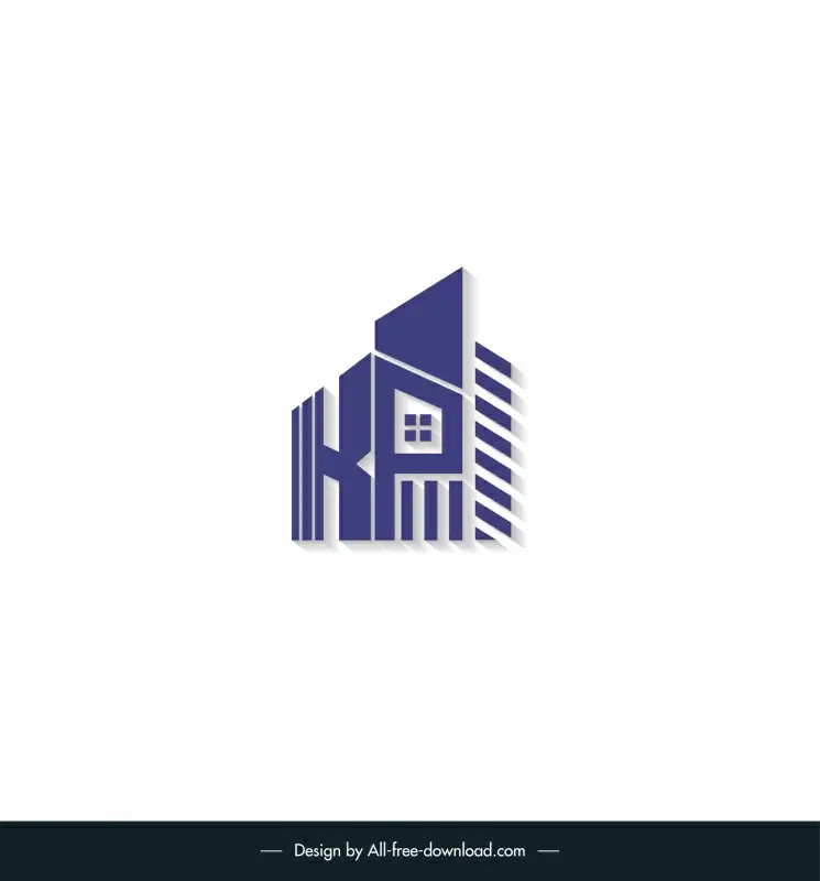 real estate logo template elegant modern stylized texts geometric architecture sketch