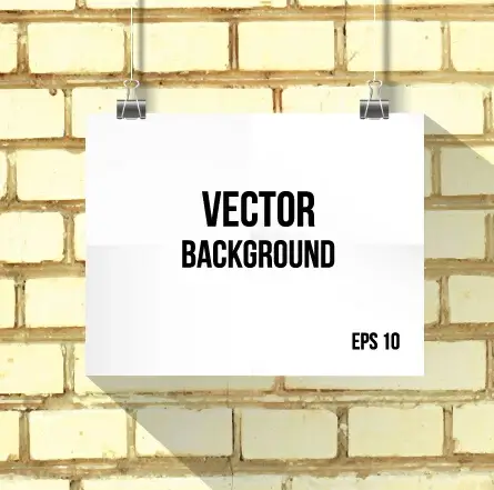 realistic brick wall vector background