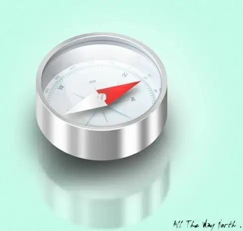 realistic compass psd layered