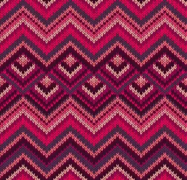 realistic knitted fabric pattern vector