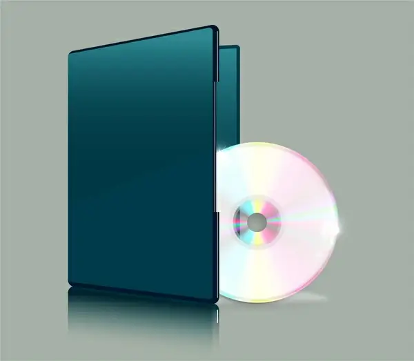 realistic vector illustration of compact disc