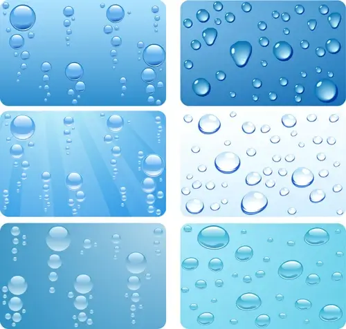 realistic water drop vector background