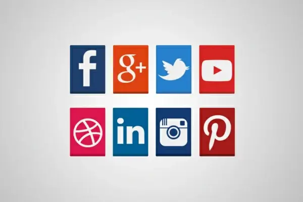 rectangular social media icons