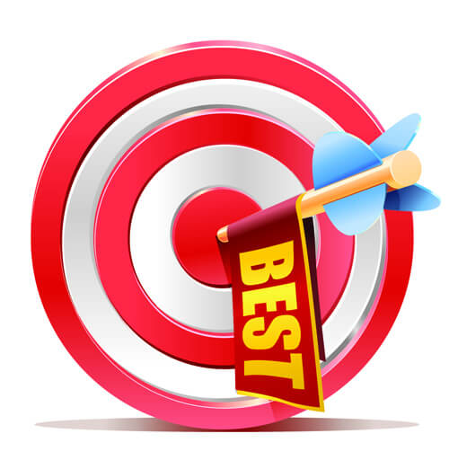 red aim target sales elements vector