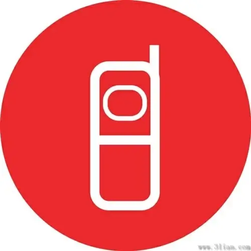 red background phone icon vector
