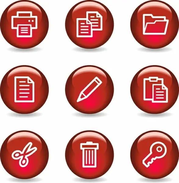 ui templates shiny red round buttons decor