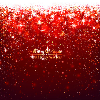 red christmas elements background vector set