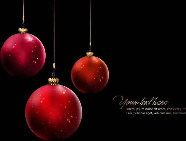 xmas background hanging bauble balls dark colored contemporary
