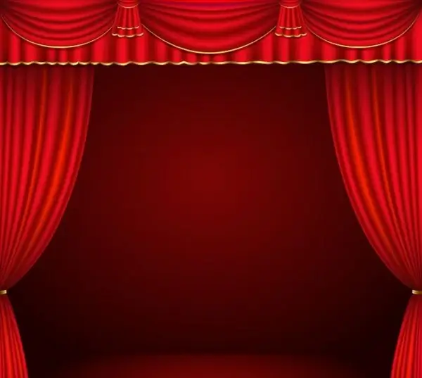Red Curtain Vector