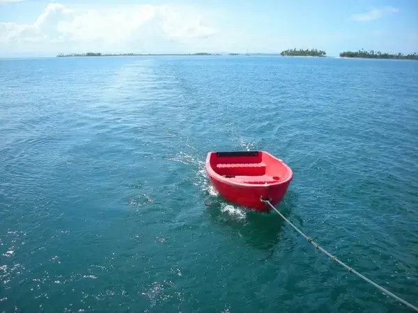 red dinghy