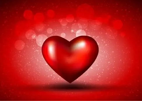 valentine background red heart icon bokeh backdrop decoration