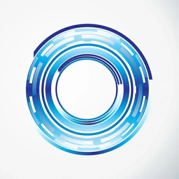 blue round abstract background