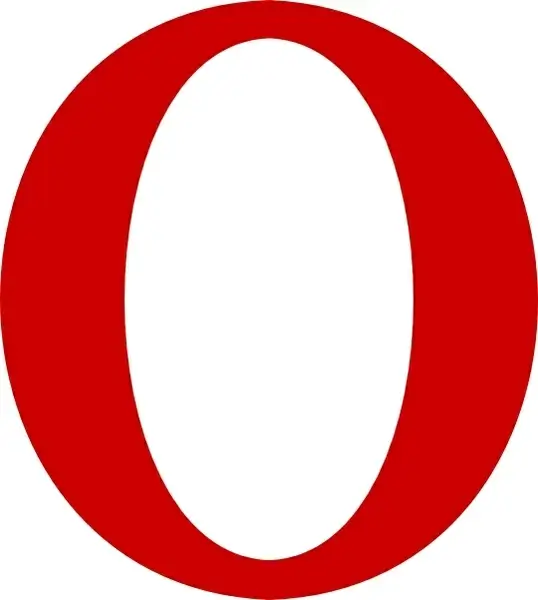 Red Serif O Letter clip art