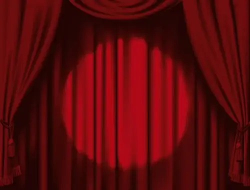 red stage curtain design vector graphic