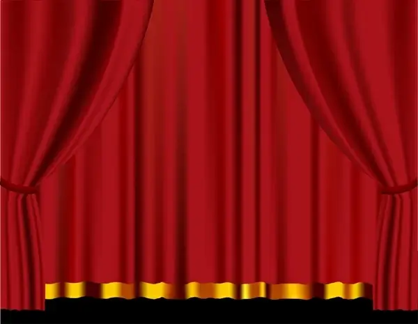 theater background red curtain ornament 3d design
