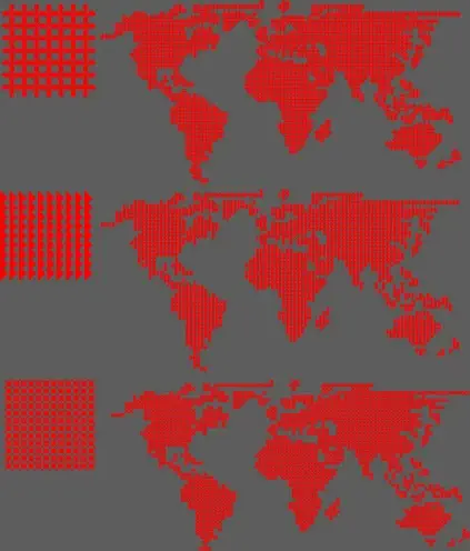 red world maps pattern vector