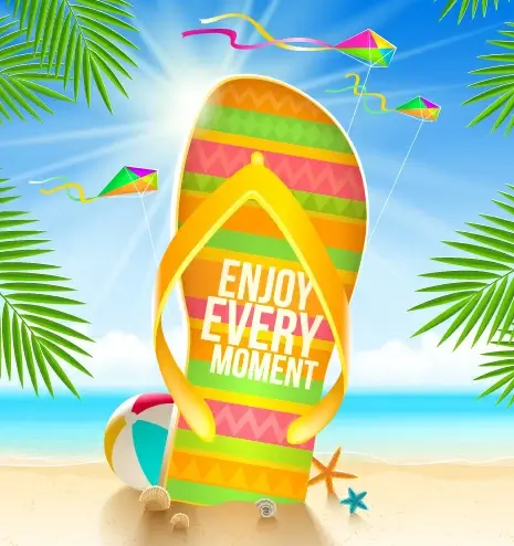 refreshing summer time vector background