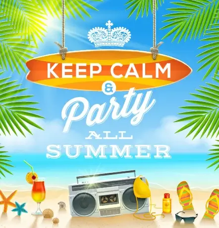 refreshing summer time vector background
