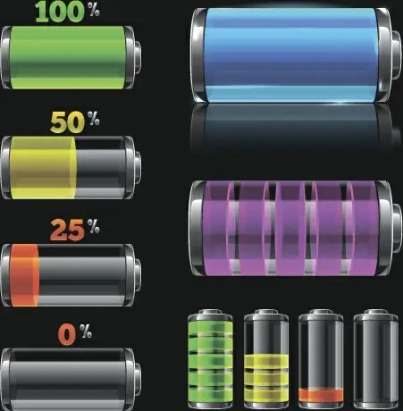 remaining battery vector illustration