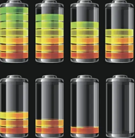 remaining battery vector illustration