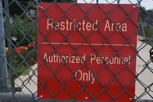 restricted area