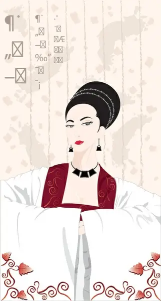 retor woman vector