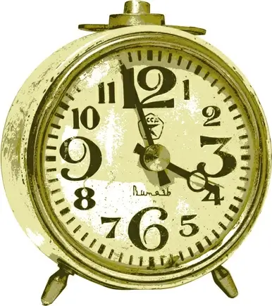 retro alarm clock design vector