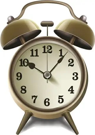 retro alarm clock design vector