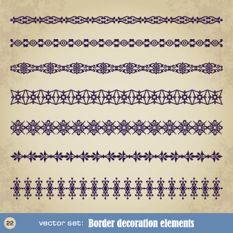 retro border decoration element vector