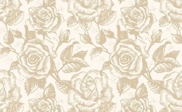 roses background retro repeating design