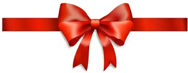 bow ribbon background shiny red 3d decor