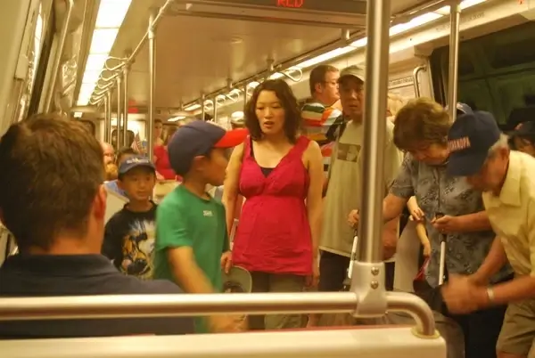 riding subway