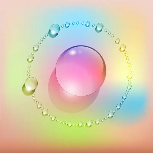 ring of colorful sphere orb background