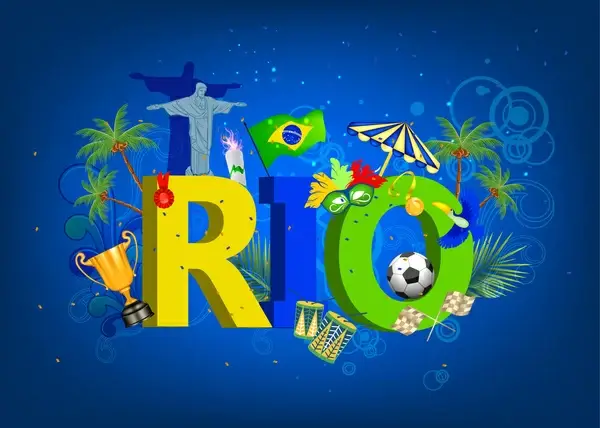 rio 2016 olympic games banner poster template