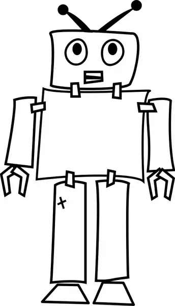 Robot Line Art