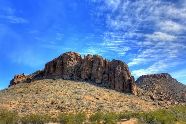 rock crest in the desert at big bend national park texas 
